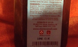 Moroccanoil oil treatment inci