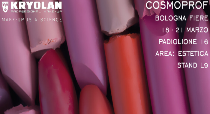 Kryolan Cosmoprof 2016 Padiglione 16 Area Estetica Stand L9 Kryolan Cosmoprof 2016 Padiglione 16 Area Estetica Stand L9