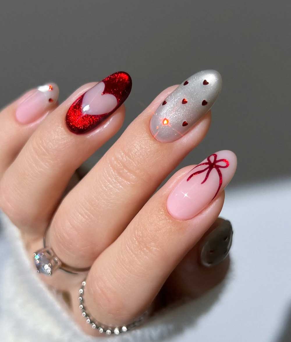 Unghie San Valentino con Negative Space Unghie San Valentino con Negative Space