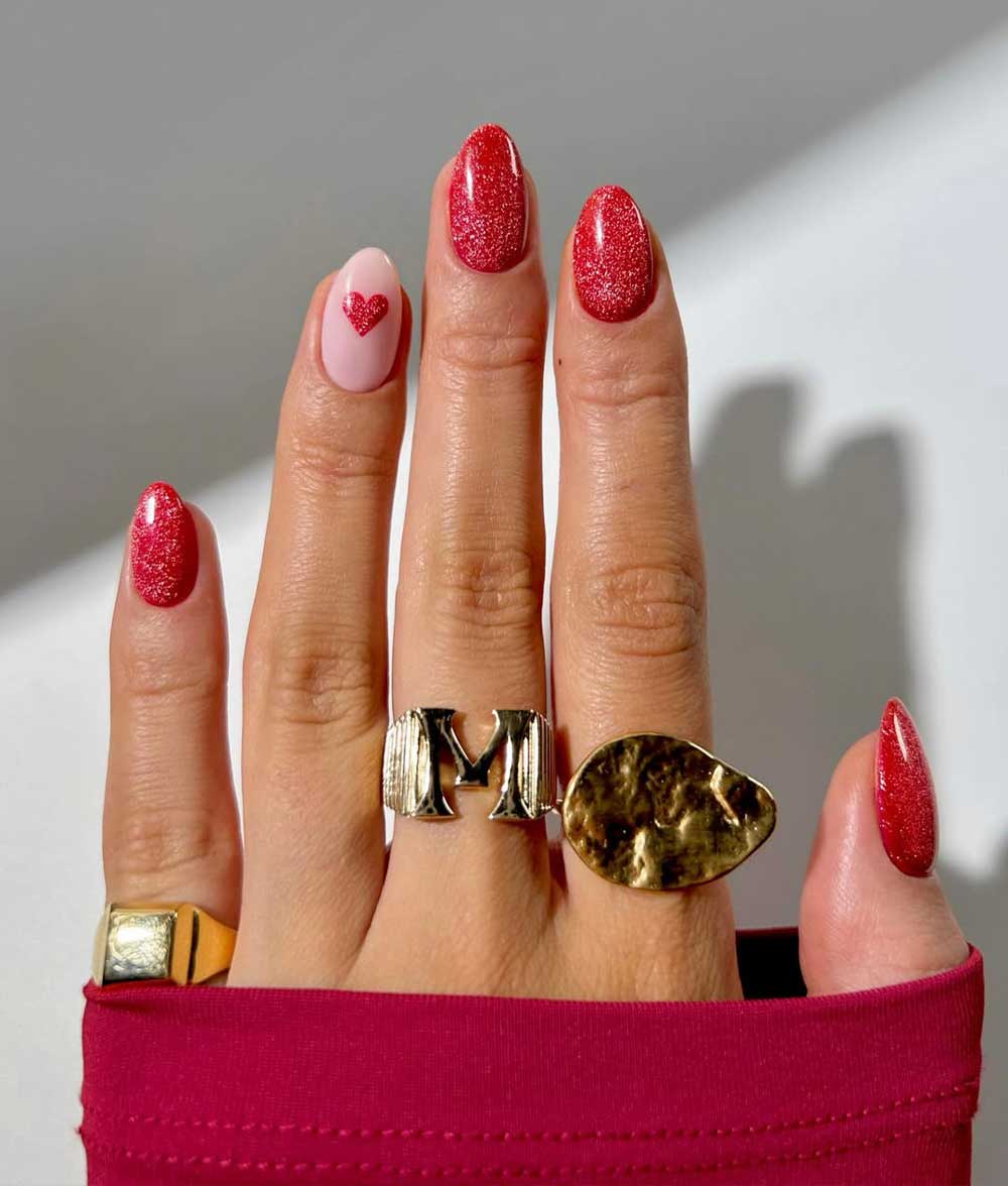 Unghie San Valentino rosse Unghie San Valentino rosse