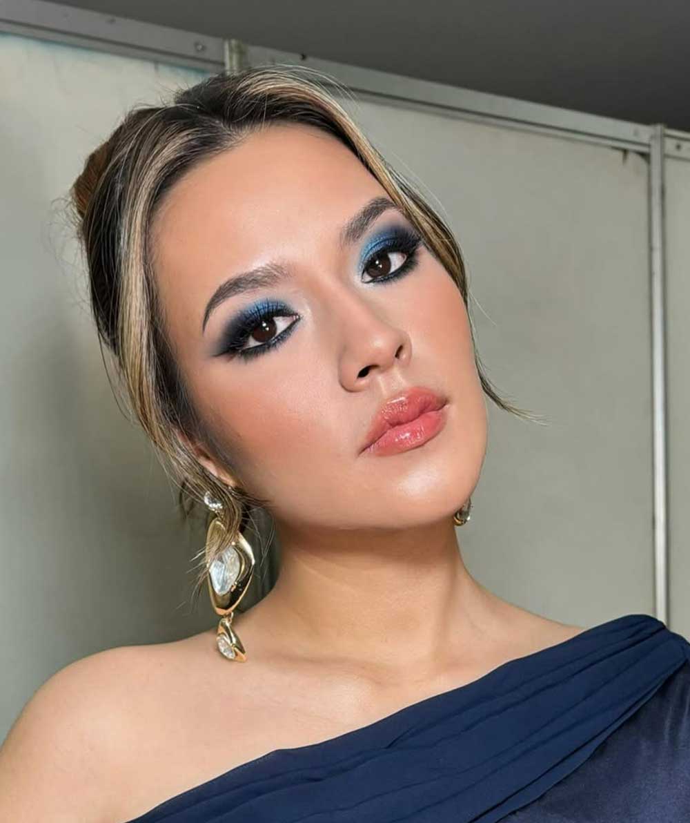 Trucco blu occhi marroni Trucco blu occhi marroni