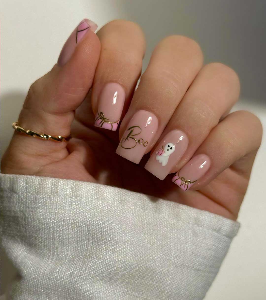 Unghie per Halloween rosa Unghie per Halloween rosa