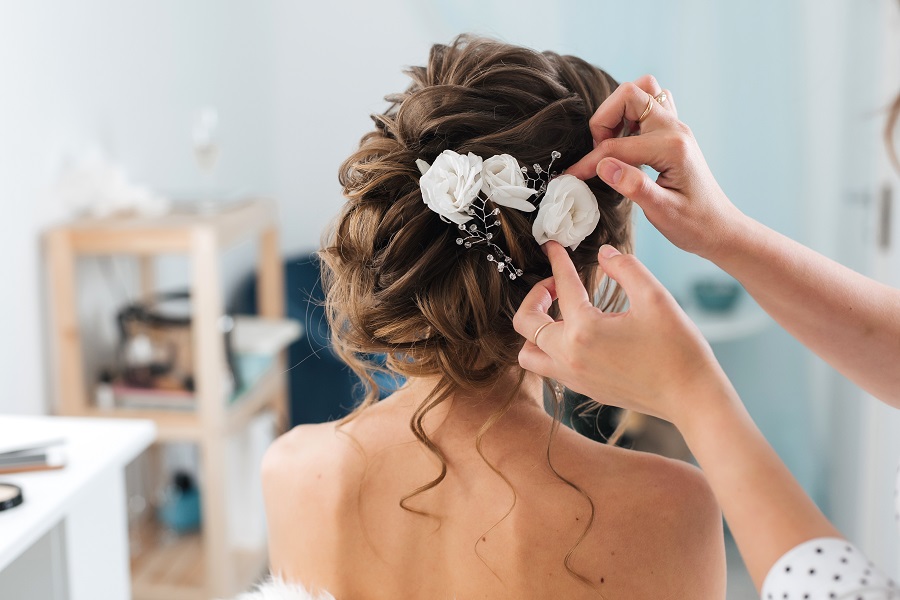 Accessori per capelli da sposa per donna, fermagli Accessori Copricapo con  strass per damigella d'onore per ragazze (oro rosa) : : Bellezza