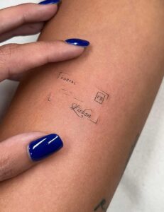 Tatuaggio viaggio - Francobollo