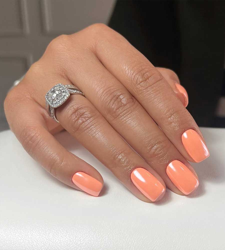 Unghie pastello arancioni Unghie pastello arancioni