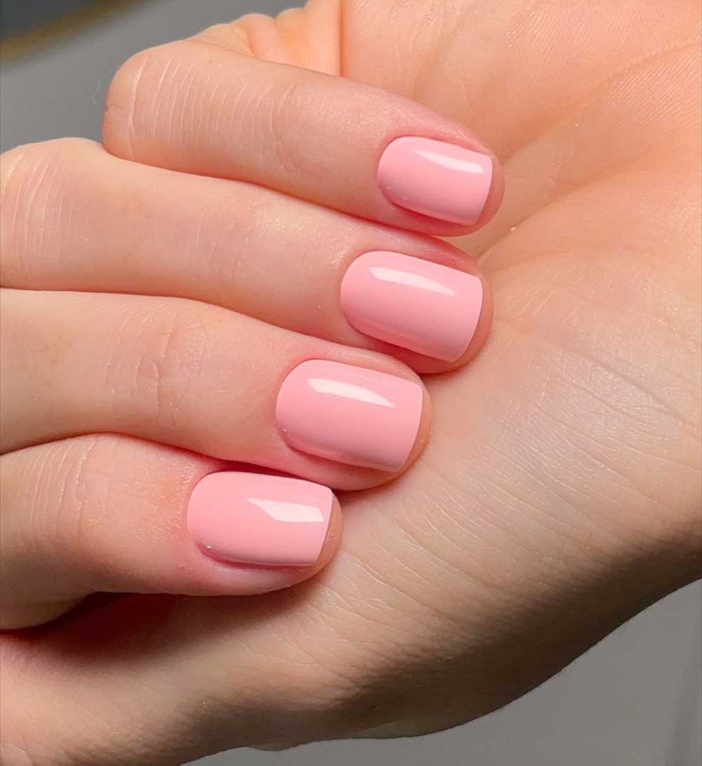 Unghie rosa pastello squoval Unghie rosa pastello squoval