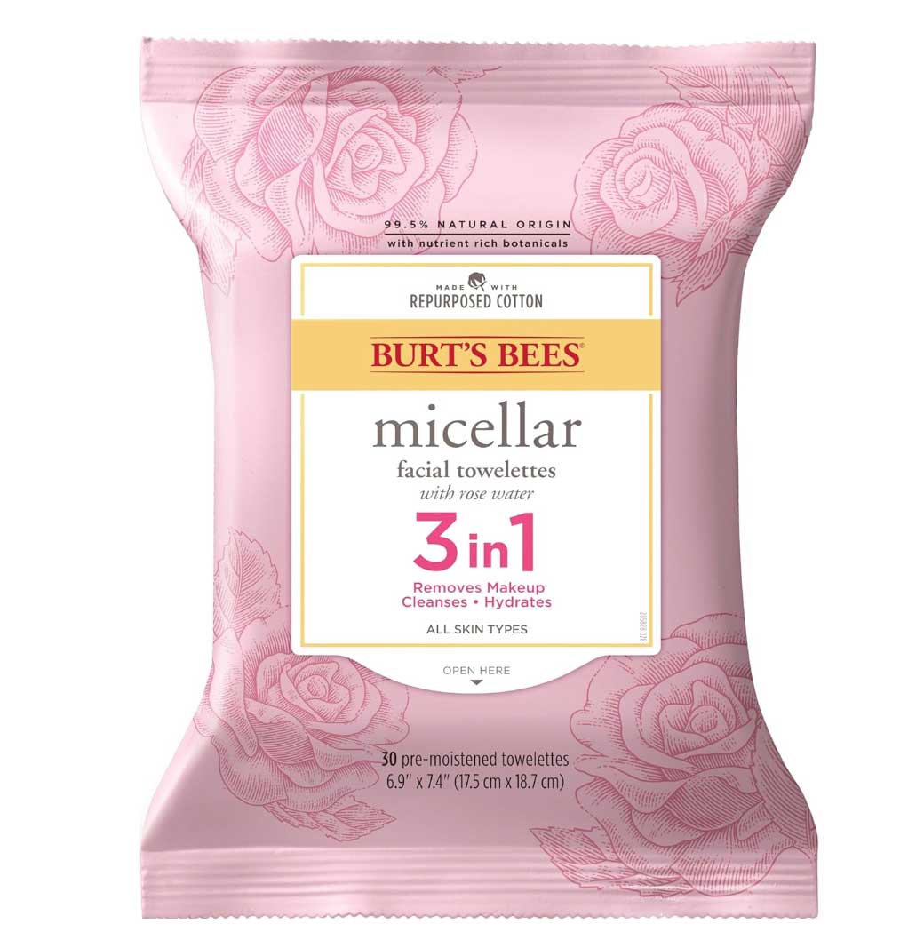 Burt's Bees Micellar Makeup Removing Facial Towelettes 3in1
