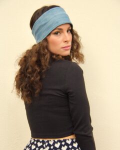 Axy HB4 Fascia Per Capelli Yoga - Morbida Ed Elastica, Diametro 26 Cm, Colore Turchese