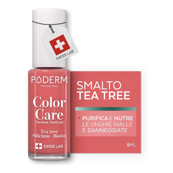 PODERM Smalto Cura per Unghie con Tea Tree PODERM Smalto Cura per Unghie con Tea Tree Rosa Corallo