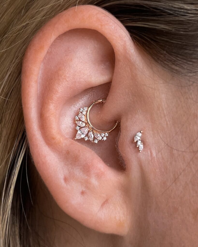 20G Orecchini Acciaio Chirurgico Donna Uomo – Set Con Opal, Cuore, Stella – Flat Back