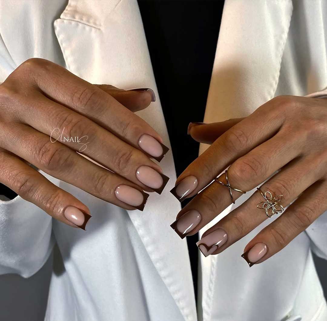 French quadrato marrone scuro French quadrato marrone scuro