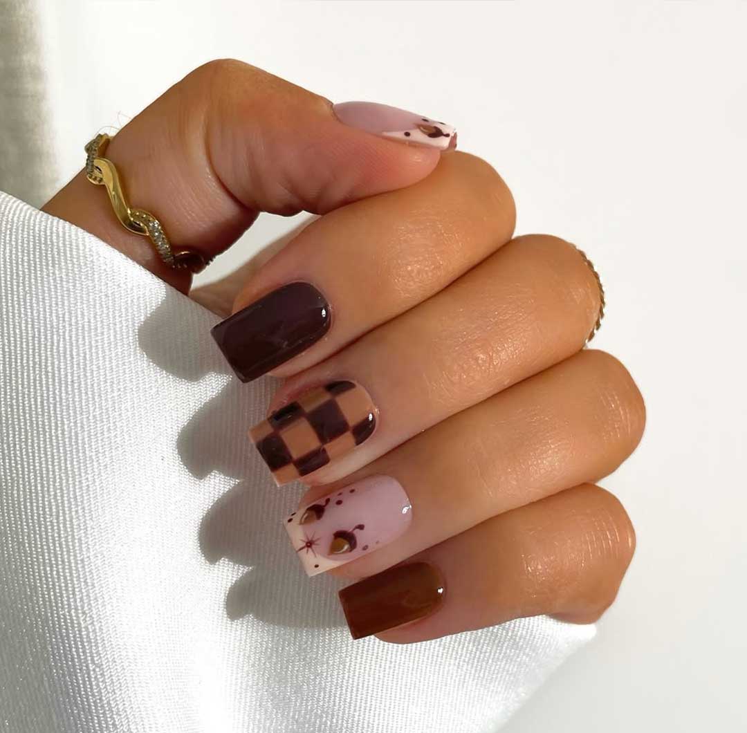 Unghie quadrate autunnali Unghie quadrate autunnali