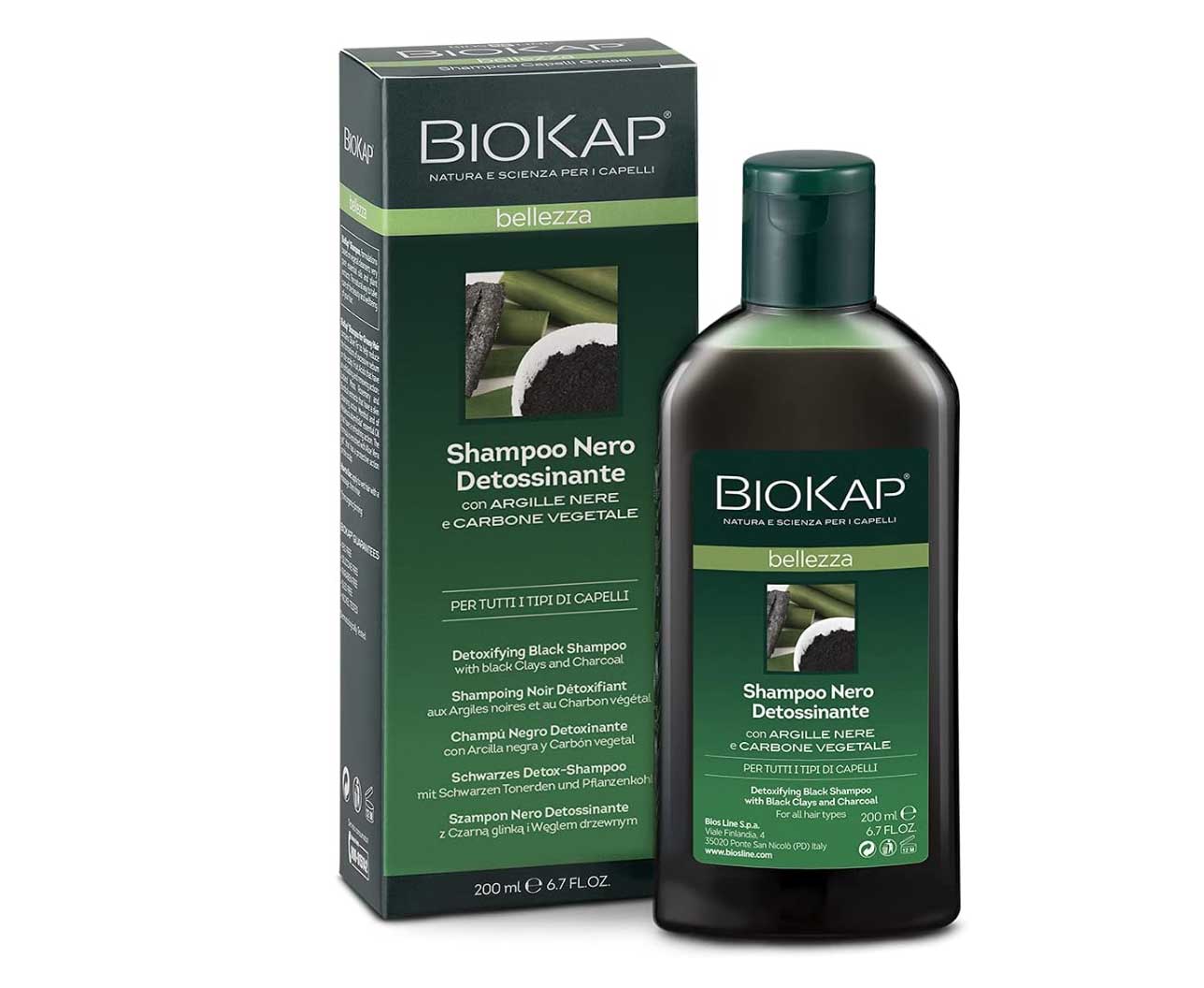 Biokap Shampoo Nero Detossinante Purificante Biokap Shampoo Nero Detossinante Purificante