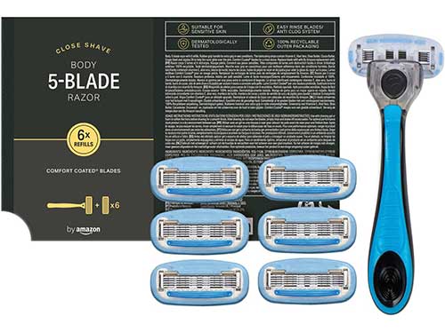By Amazon Rasoio Corpo ed Intimo Uomo a 5 lame con 6 ricariche By Amazon Rasoio Corpo ed Intimo Uomo a 5 lame con 6 ricariche