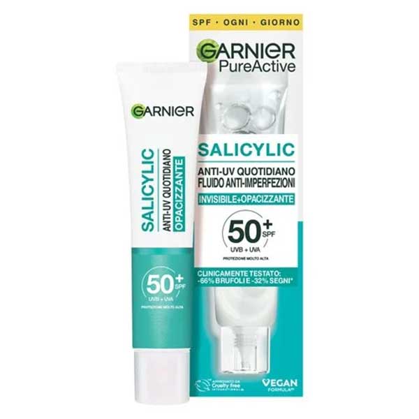 Garnier Anti-UV Quotidiano Fluido Anti-Imperfezioni Garnier Anti-UV Quotidiano Fluido Anti-Imperfezioni