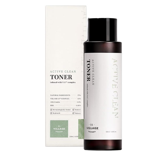 11 Village Factory Active Clean Toner - Tonico Astringente