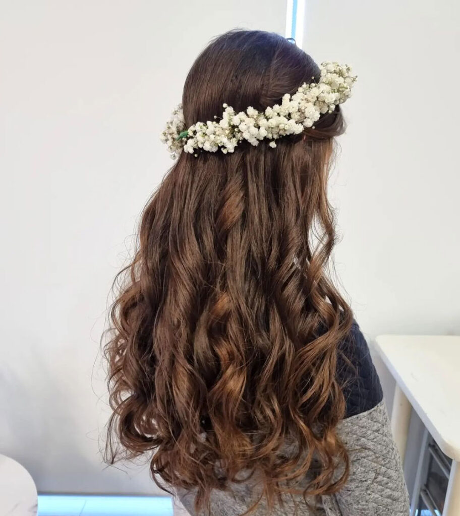 Accessorio Capelli Damigelle E Battesimi Fascia Per Capelli Con Fiori Per Sposa E Damigelle - Corona In Cristallo, Regolabile, Per Matrimoni E Feste Accessori Per Capelli Sposa