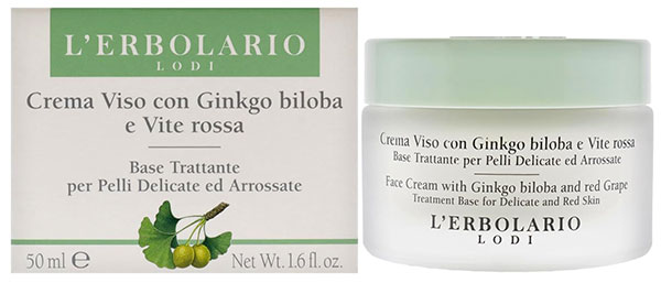 L'Erbolario Crema viso con Ginkgo Biloba e Vite rossa