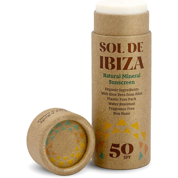 Sol De Ibiza Natural Mineral Sunscreen - Crema solare solida viso e corpo