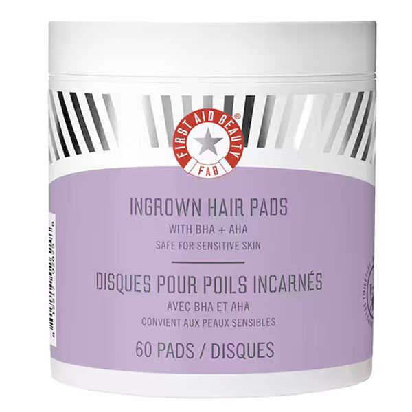First Aid Beauty Ingrown Hair Pads - Dischetti compostabili per peli incarniti 