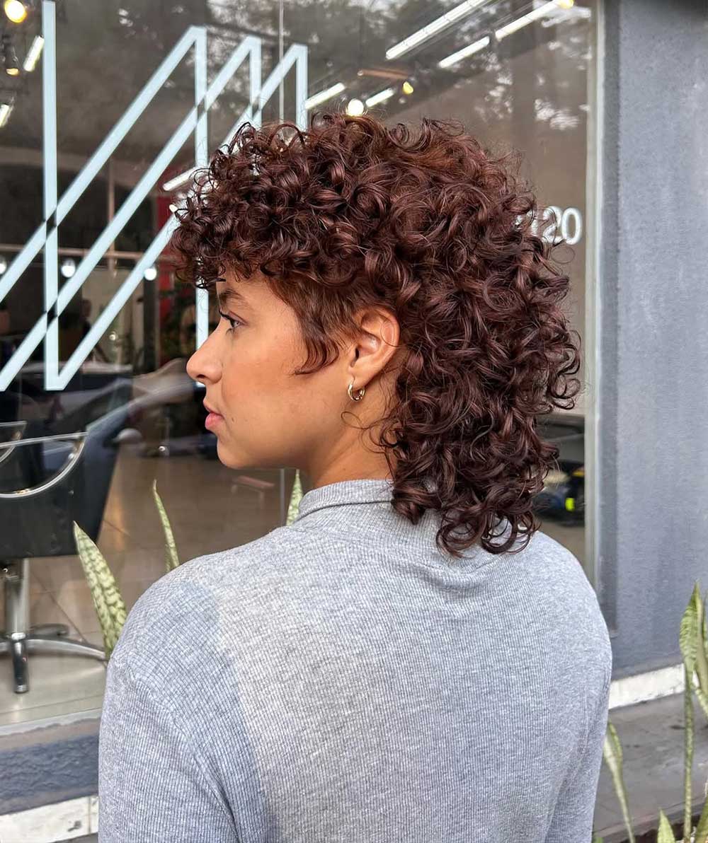 Mullet riccio donna corto Mullet riccio donna corto