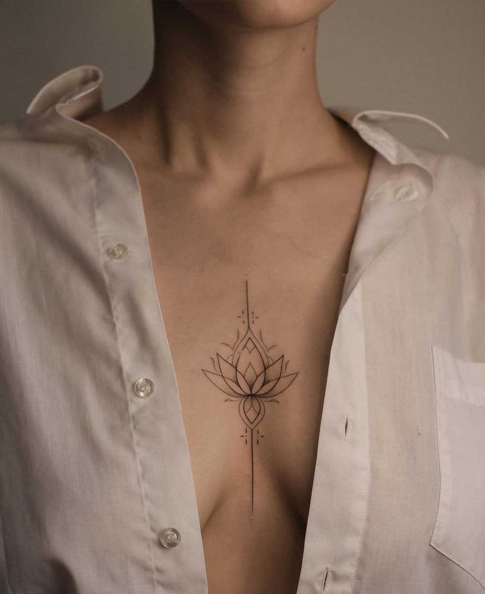 Tatuaggi fiori di loto stilizzati Tatuaggi fiori di loto stilizzati