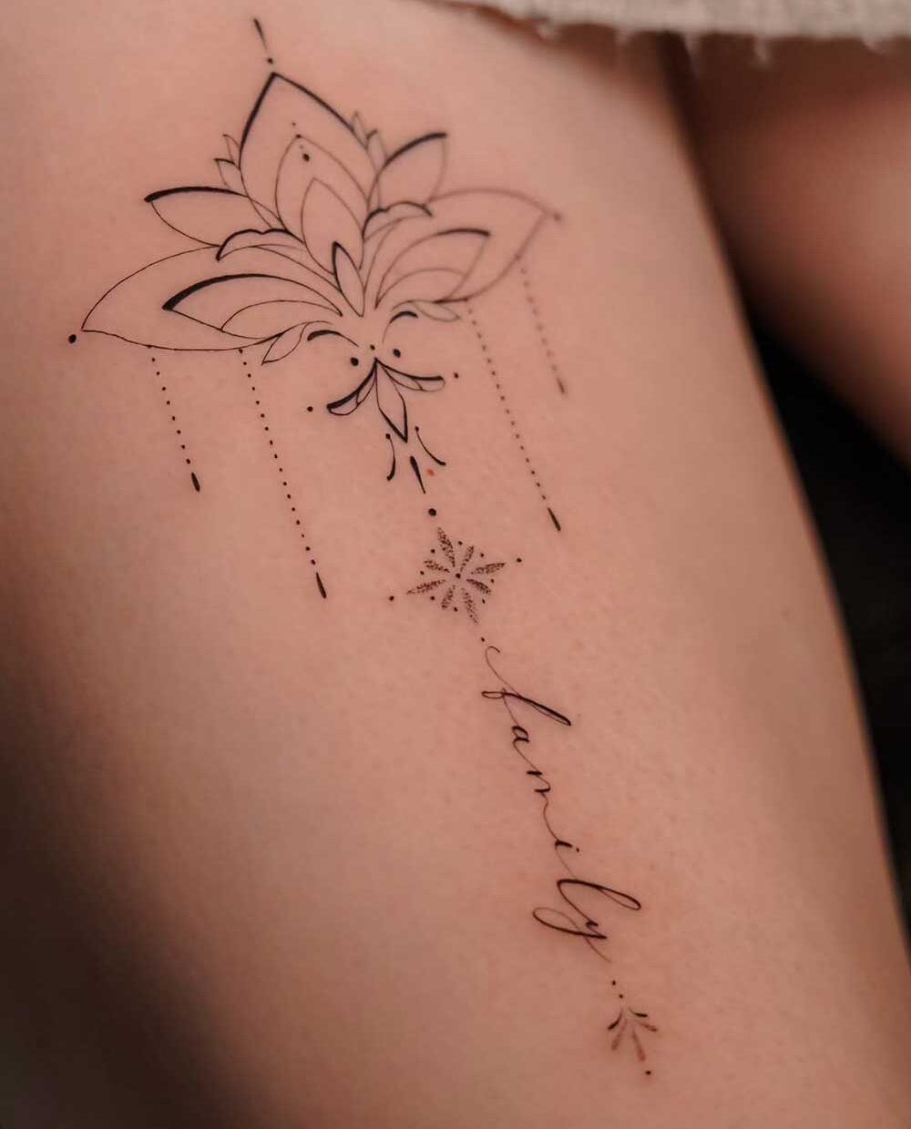 Tatuaggio fiore di loto Tatuaggio fiore di loto