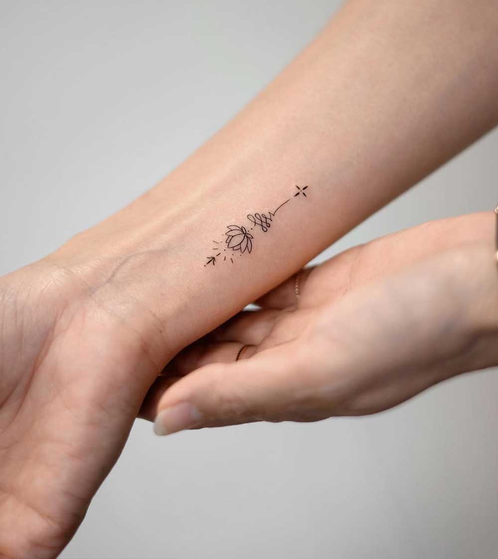 Fiore di loto tatuaggio piccolo Fiore di loto tatuaggio piccolo