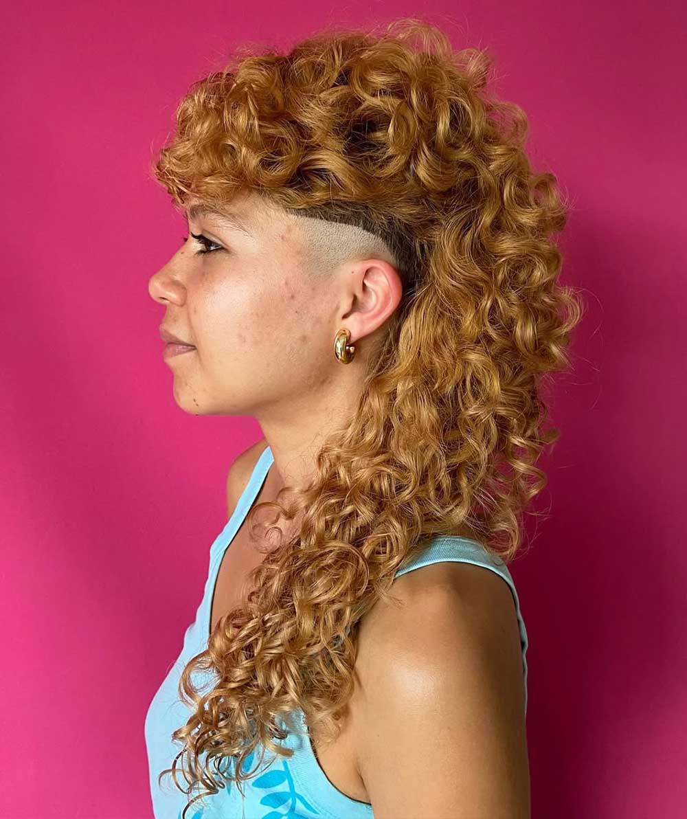 Mullet riccio lungo Mullet riccio lungo