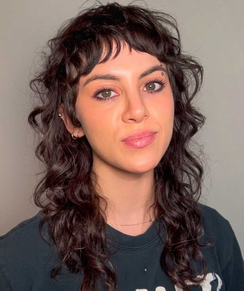 Mullet riccio lungo Mullet riccio lungo
