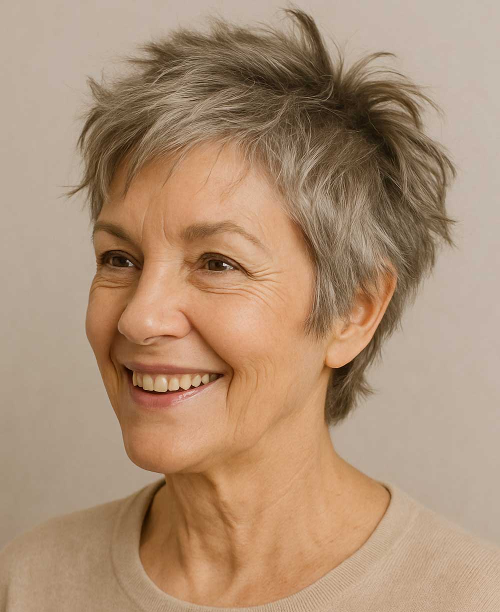Tagli capelli over 70 - Pixie cut asimmetrico Tagli capelli over 70 - Pixie cut asimmetrico