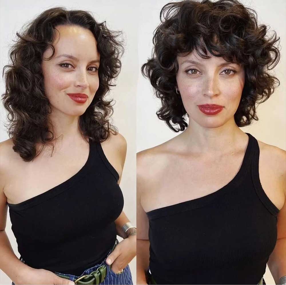 Taglio scalato corto capelli ricci Taglio scalato corto capelli ricci