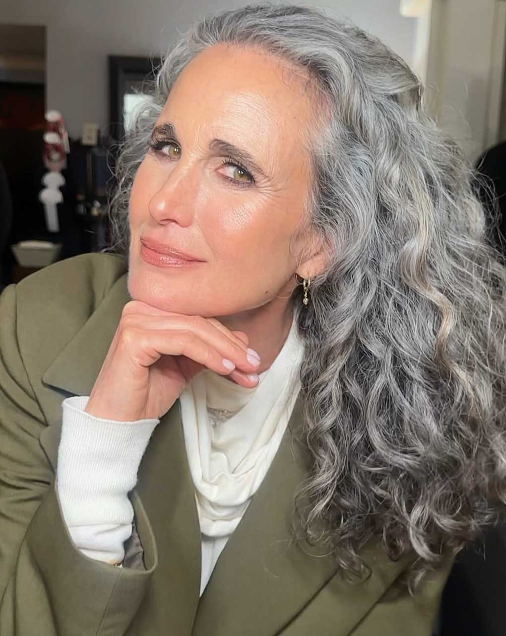 Capelli grigi di Andie MacDowell Capelli grigi di Andie MacDowell