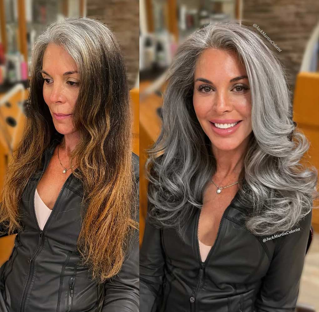 Taglio scalato capelli grigi Taglio scalato capelli grigi