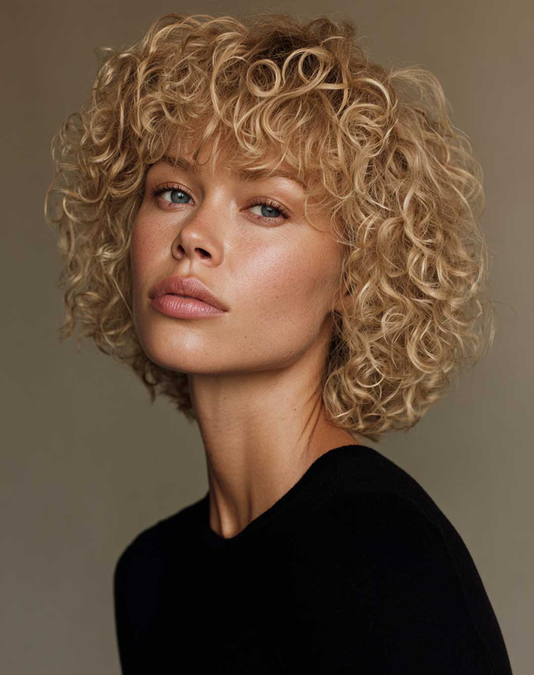 Capelli corti ricci biondi - Caschetto corto scalato Capelli corti ricci biondi - Caschetto corto scalato