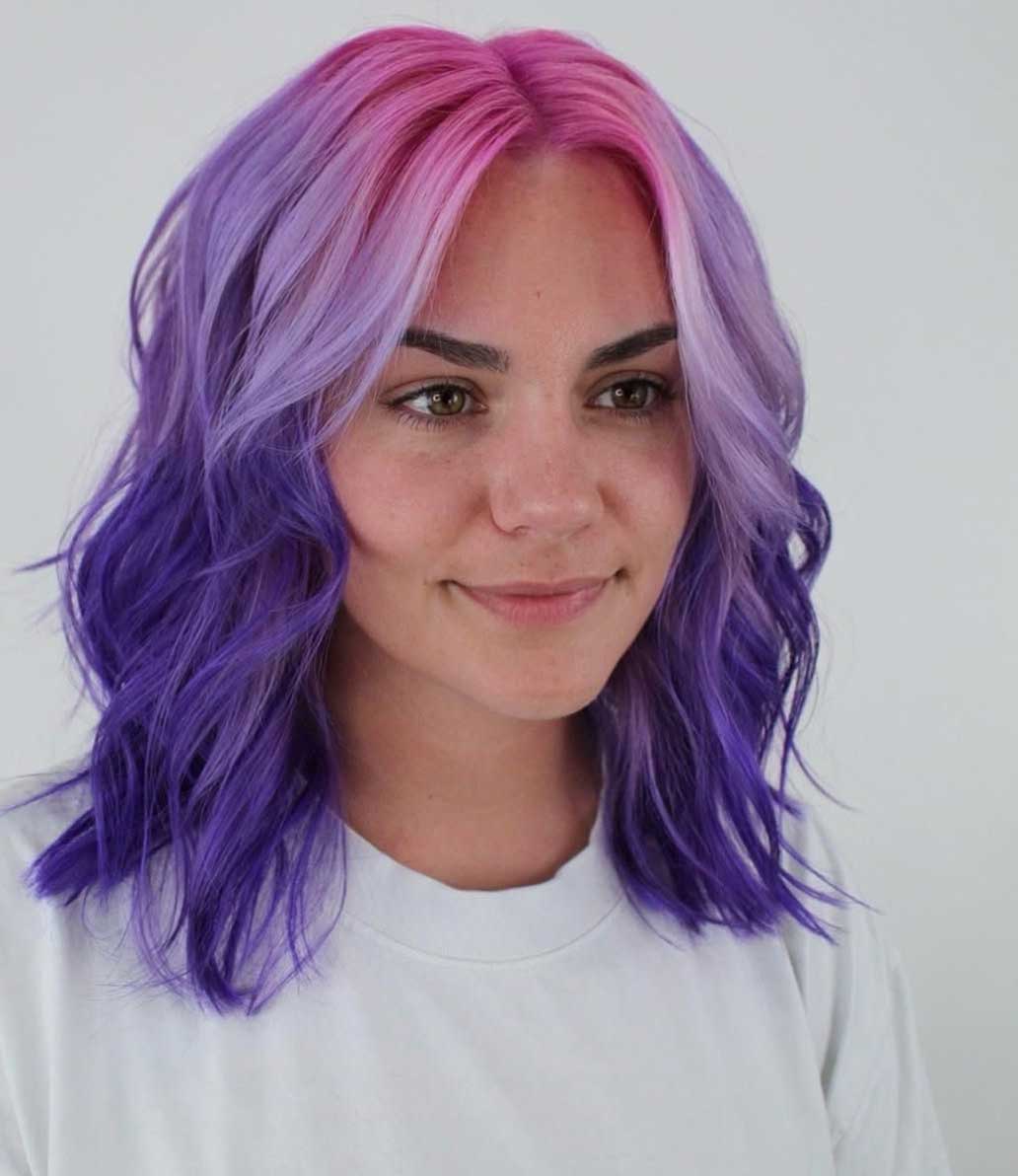 Capelli lilla sfumati Capelli lilla sfumati